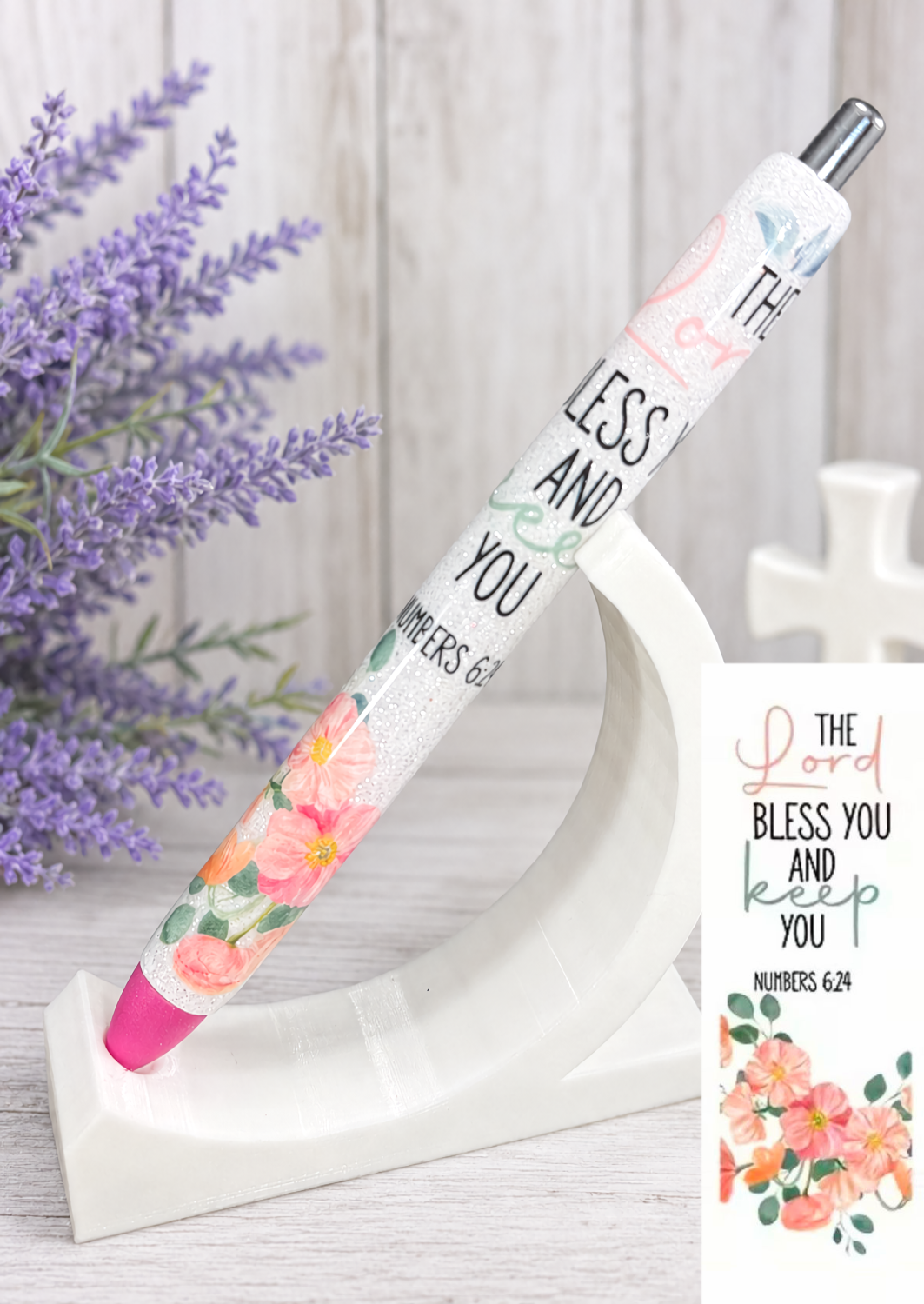 Handmade Christian Pen  glitter pen with free refill 22