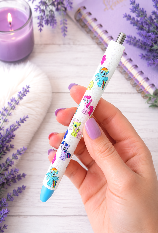 Handmade My Little Pony glitter pen with free refill