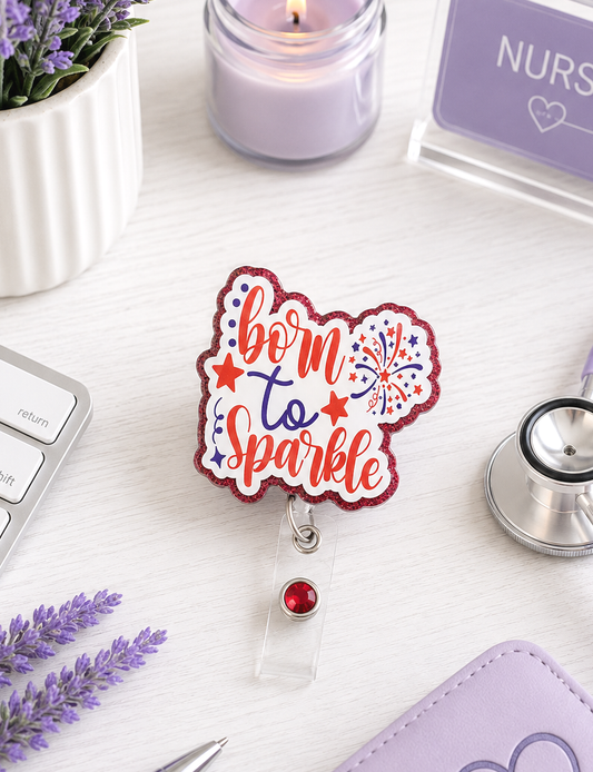 Handmade Patriotic Firerworks Badge Reel