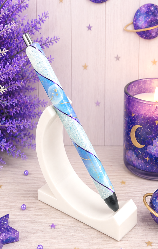 Handmade Stars and Comets Space glitter pen with free refill