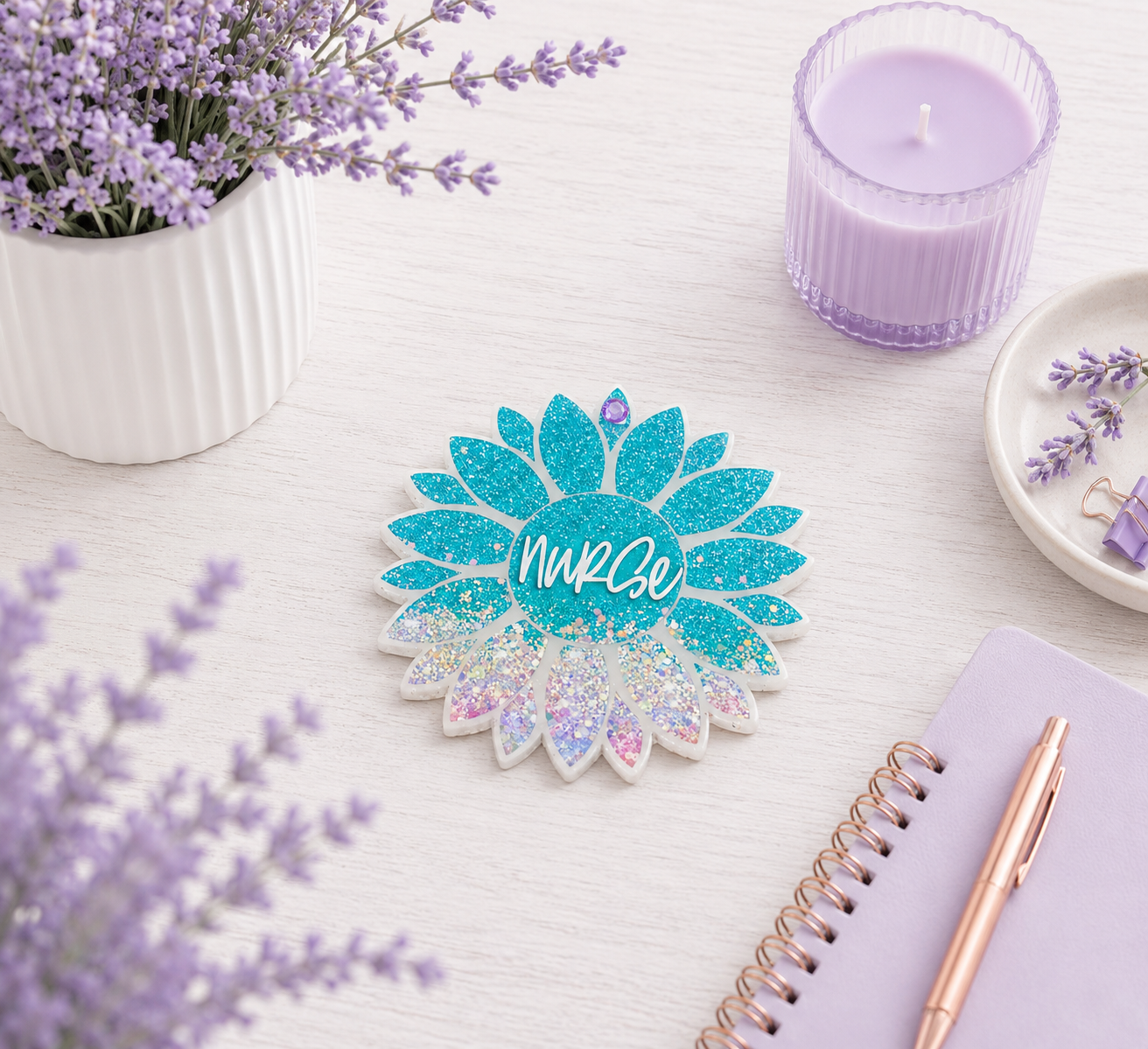 3 inch Nurse Sunflower Shape Beach magnet