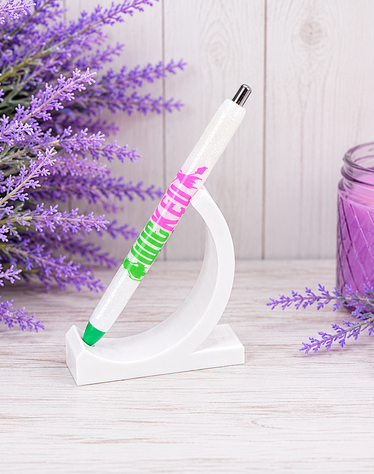 Handmade Wicked Themed glitter pen with free refill