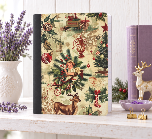 Decorative Vinyl Covered Composition Vintage Christmas