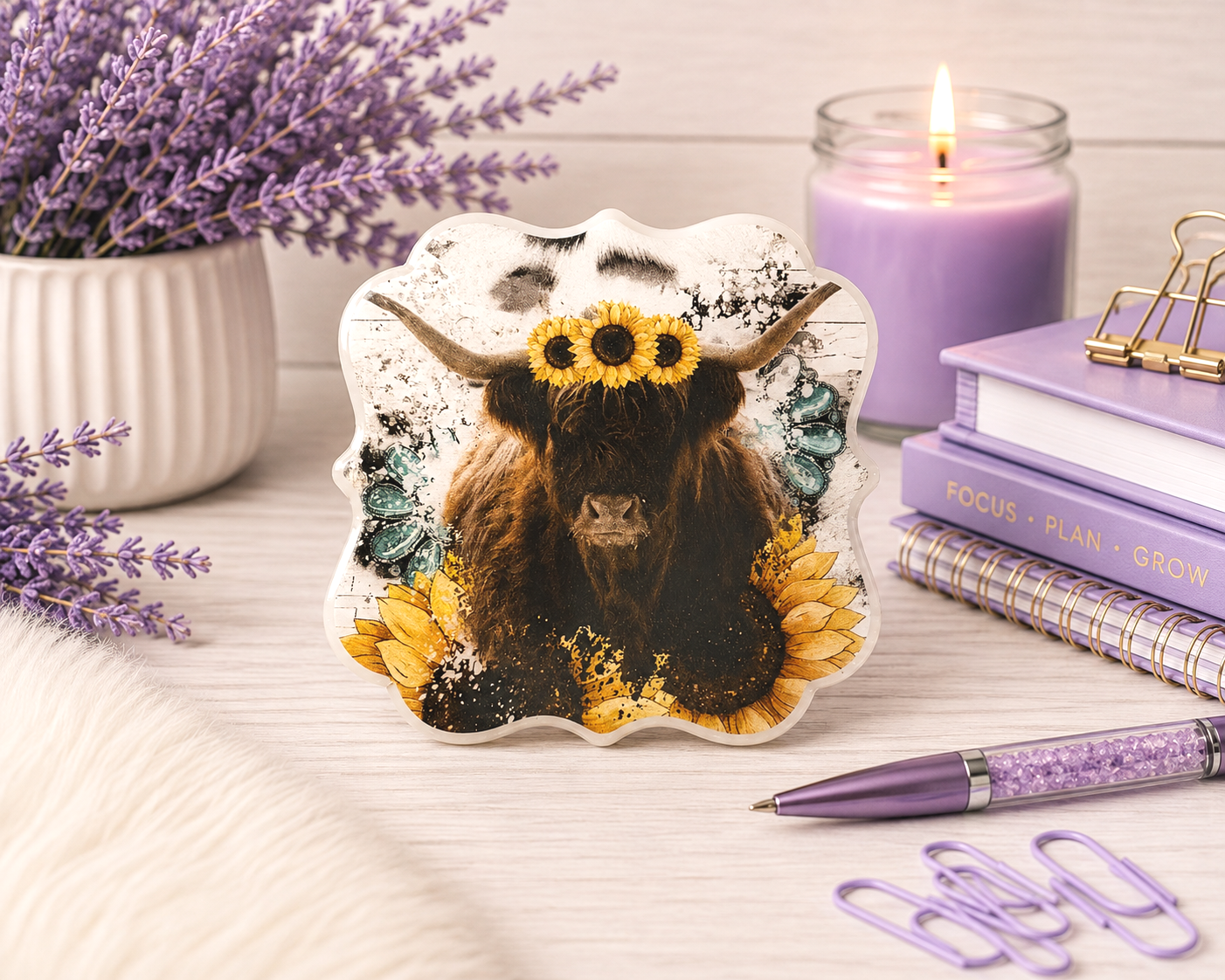 3 inch Highland Cow magnet