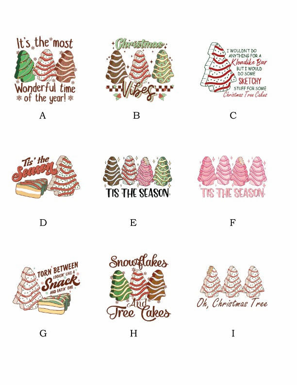 Christmas Tree Cakes Collection Magnetic Page Keeper Sets