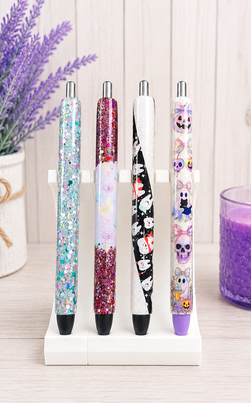 Handmade Pastel Butterflies with pink glitter pen with free refill