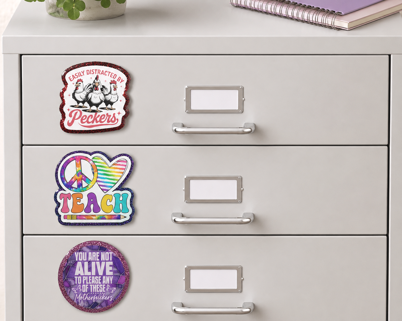 3 inch Peace Sign Teacher Magnet