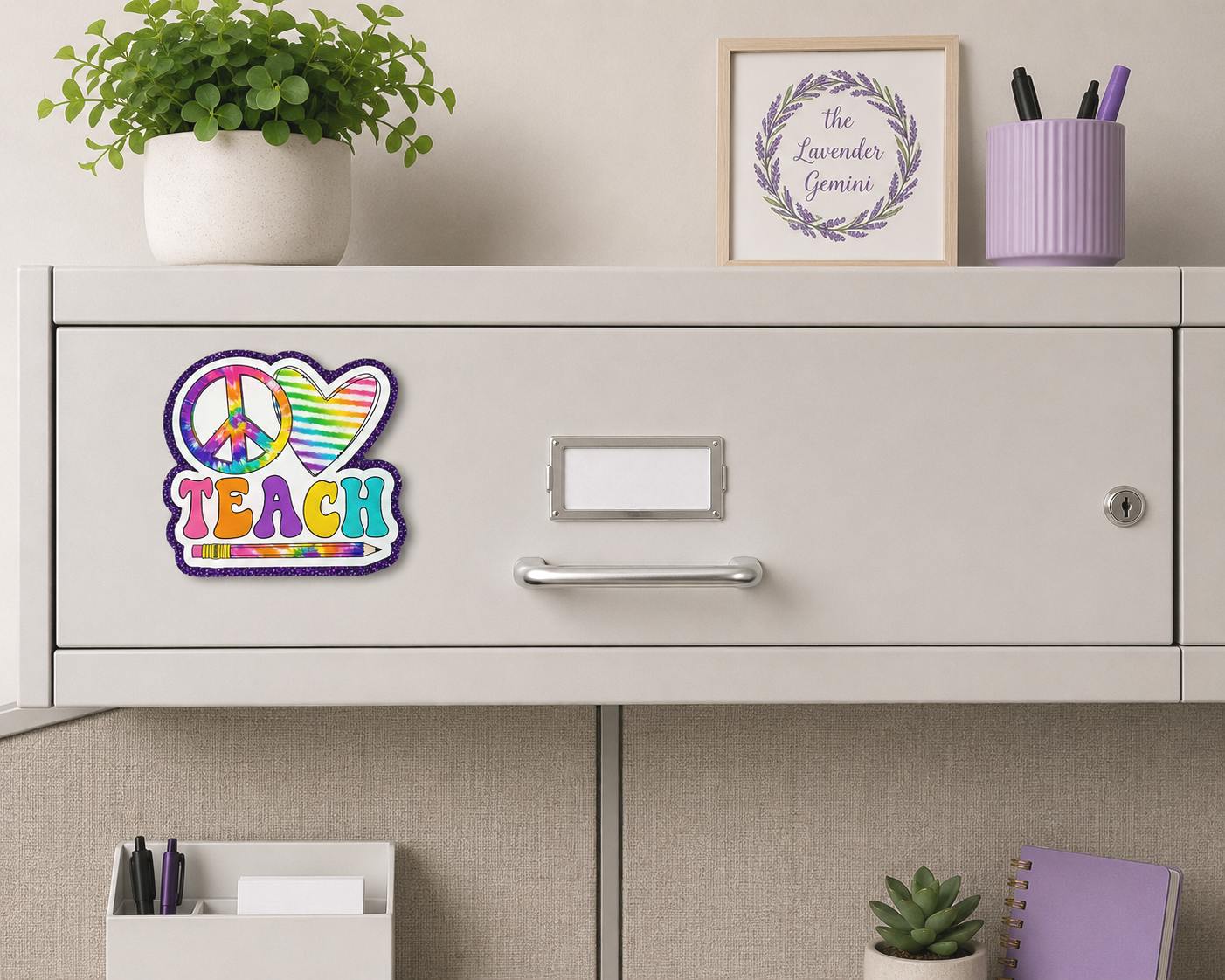 3 inch Peace Sign Teacher Magnet