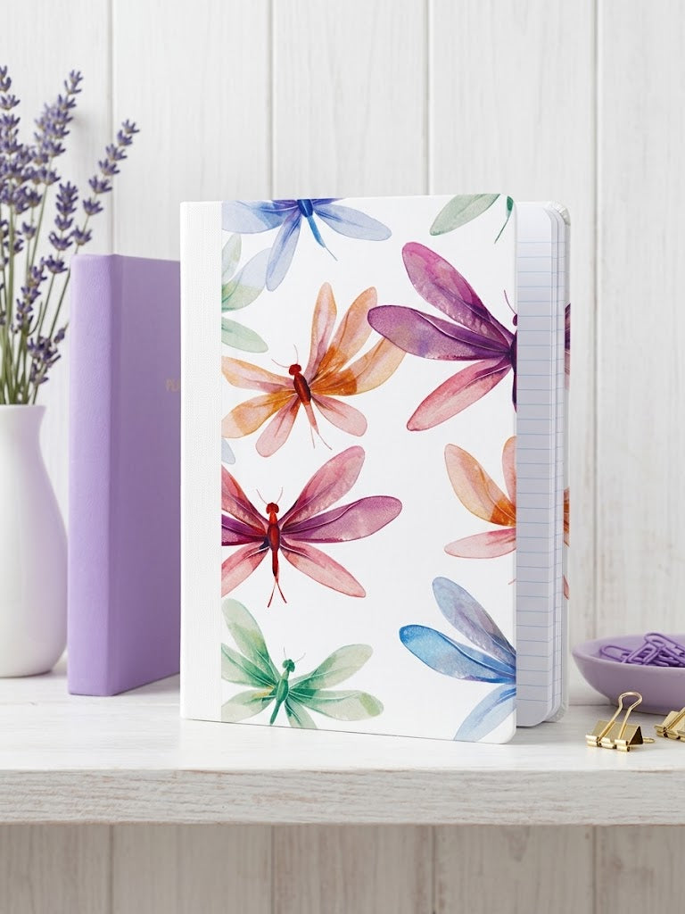 Decorative Vinyl Covered Composition Notebook Dragonflies