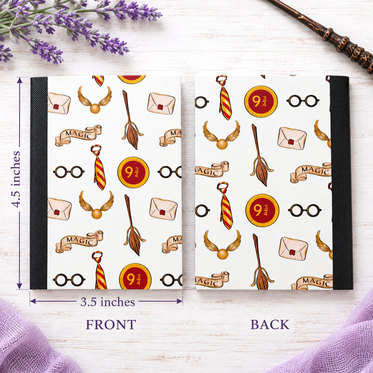 Decorative Vinyl Covered MINIATURE Composition Notebook Harry Potter