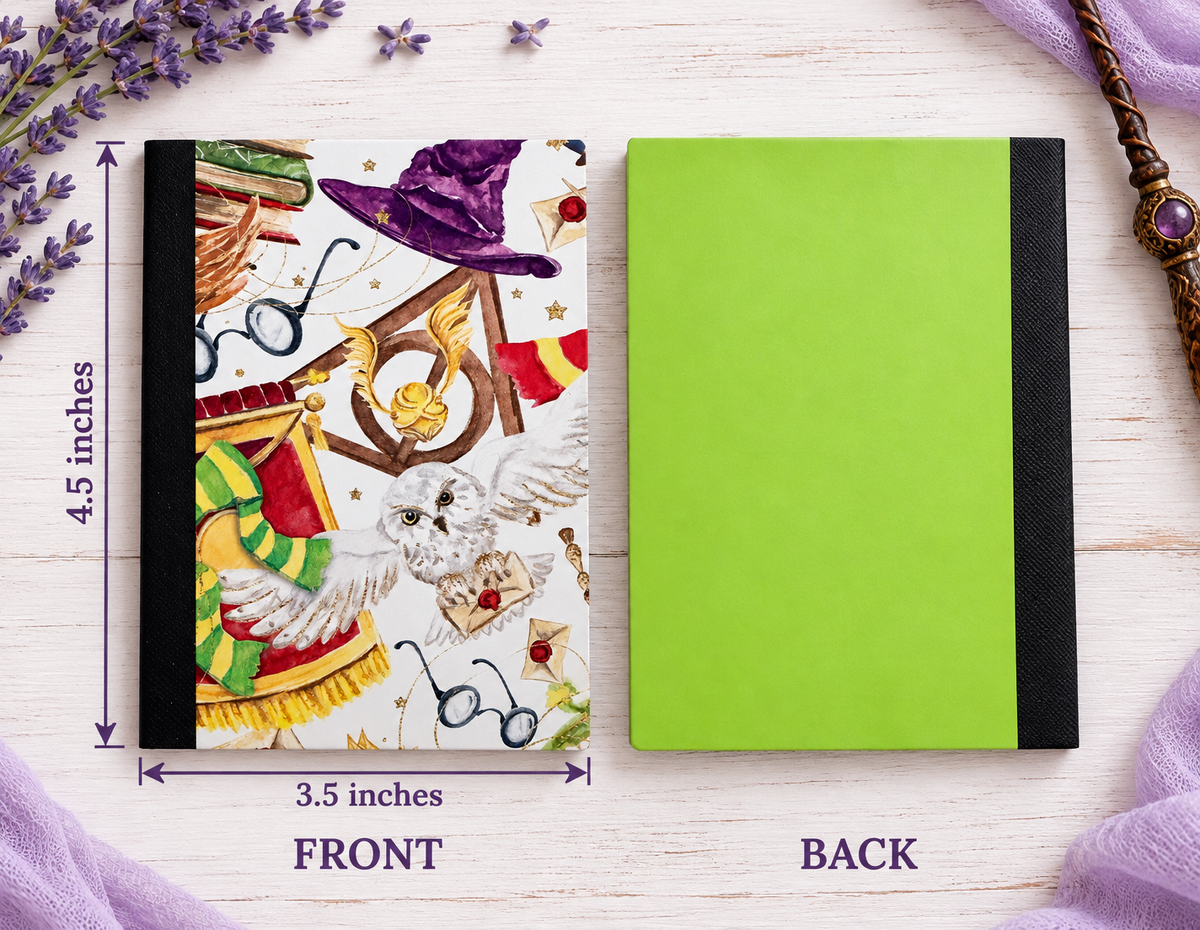 Decorative Vinyl Covered MINIATURE Composition Notebook Harry Potter