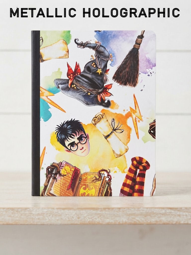 Decorative Vinyl Covered Composition Notebook Metallic Holographic Harry Potter