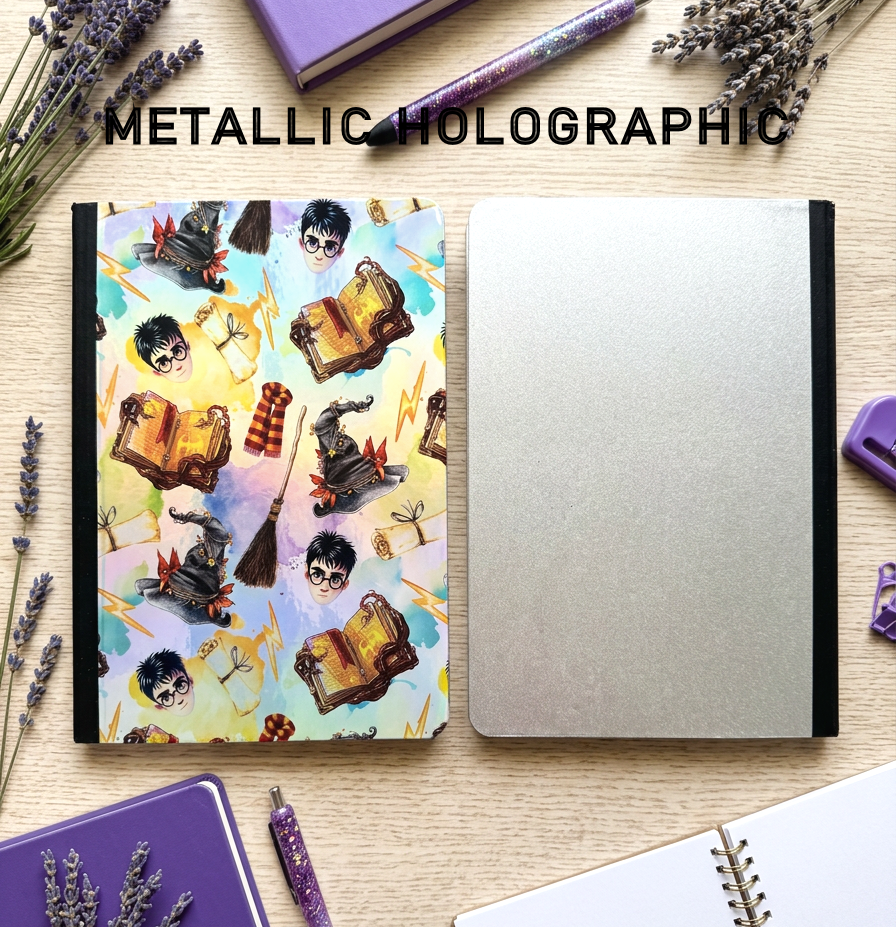 Decorative Vinyl Covered Composition Notebook Metallic Holographic Harry Potter