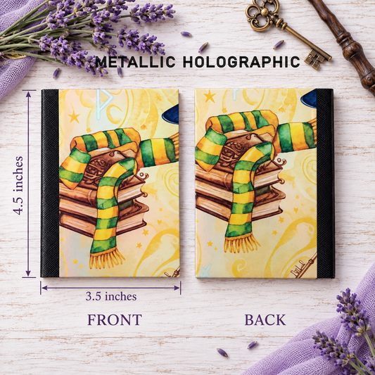 Decorative Vinyl Covered MINIATURE Composition Notebook Metallic Holographic Harry Potter