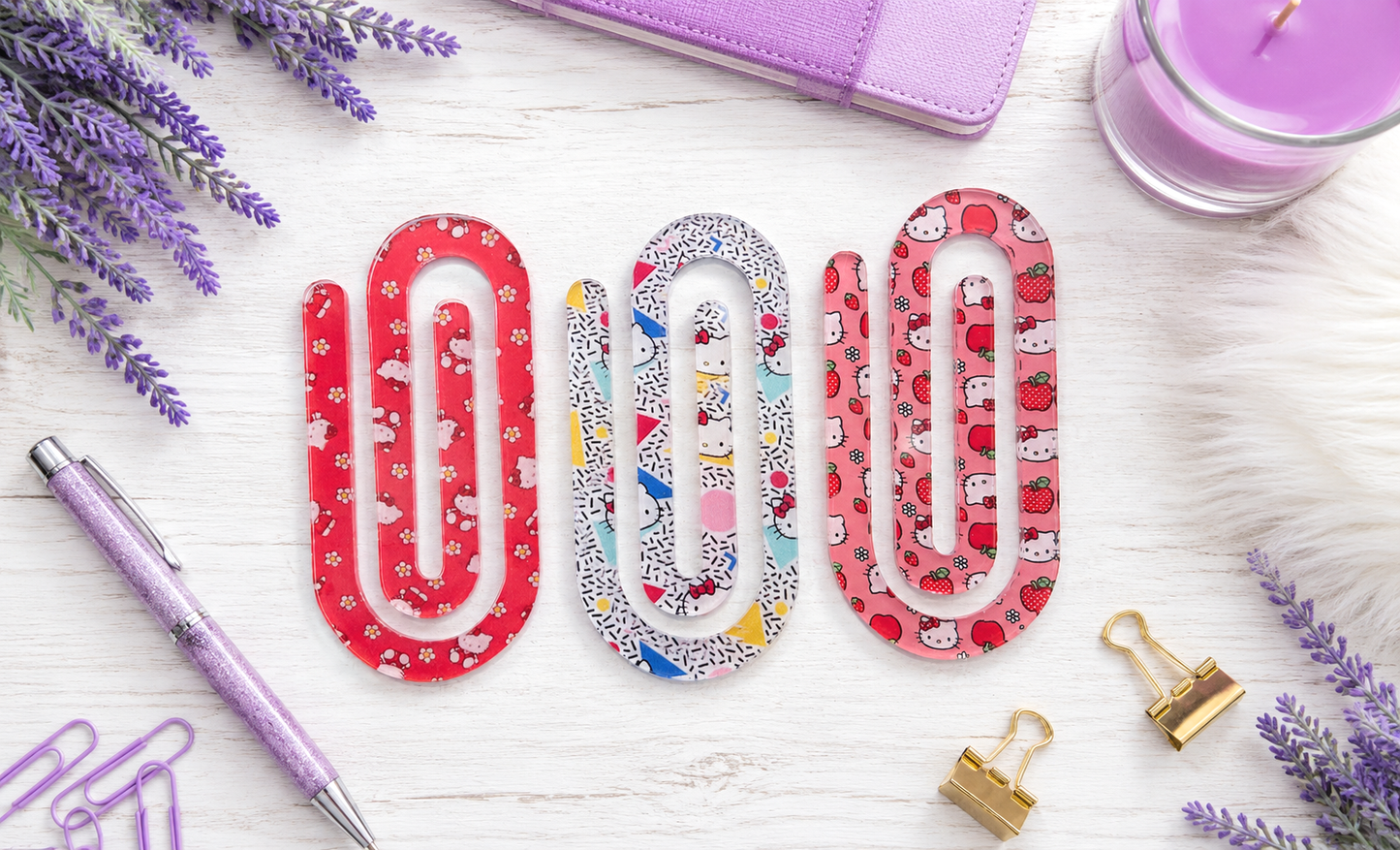 Jumbo Decorative Acrylic Paper Clip Hello Kitty 2