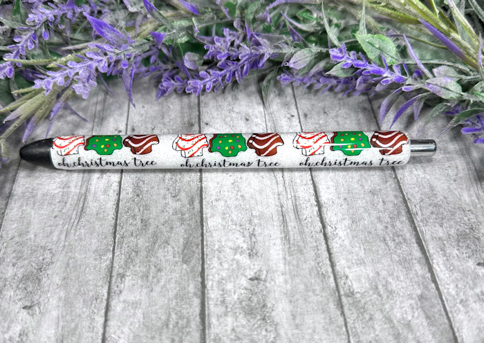 Handmade Little Debbie Cakes glitter pen with free refill 3