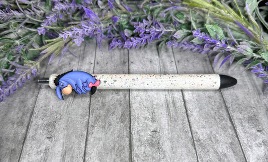 Handmade Eeyore glitter pen with free refill