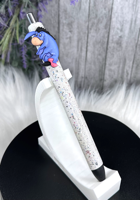 Handmade Eeyore glitter pen with free refill