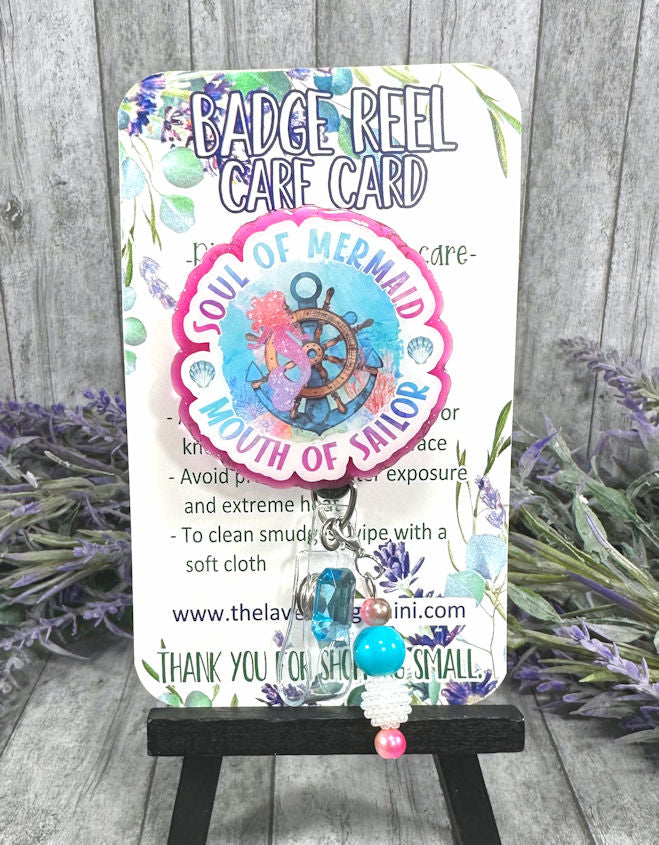 Handmade Soul of a Mermaid Badge Reel