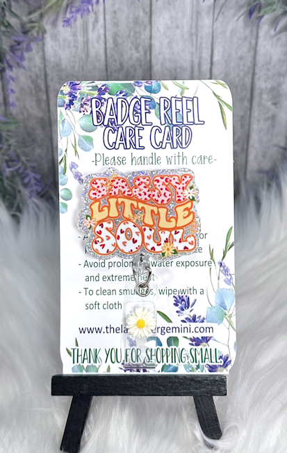 Handmade Sassy Little Soul Badge Reel