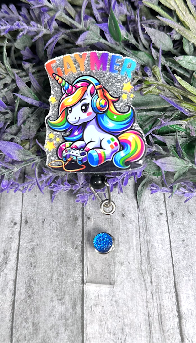 Handmade LGBTQ Gamer  Badge Reel