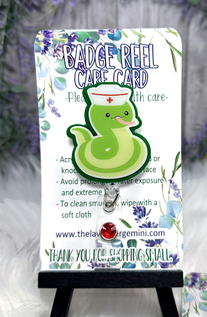 Handmade Nurse Snake Badge Reel