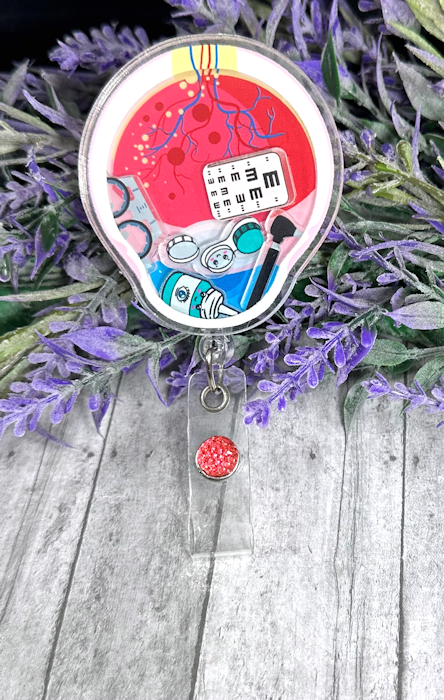 Handmade Eye Doctor Shaker Badge Reel 2