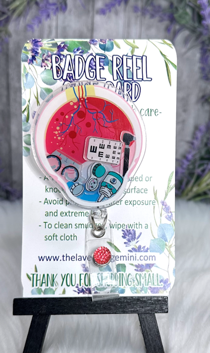 Handmade Eye Doctor Shaker Badge Reel 2