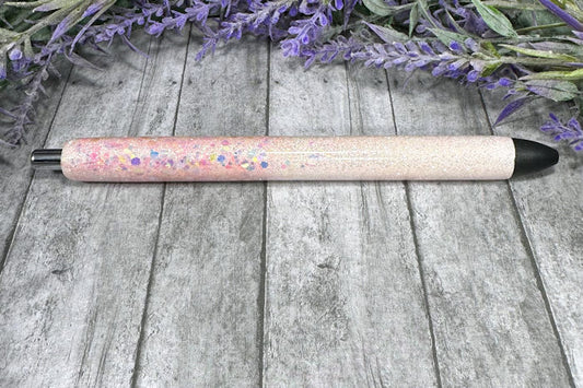 Handmade Pink and Pastel Pink Ombre glitter pen with free refill