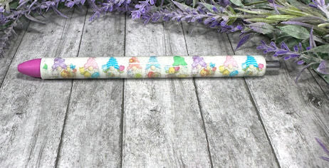 Handmade Easter Gnomes glitter pen with free refill