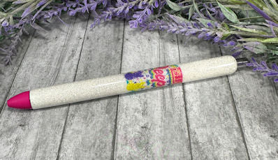 Handmade Easter Peeps glitter pen with free refill