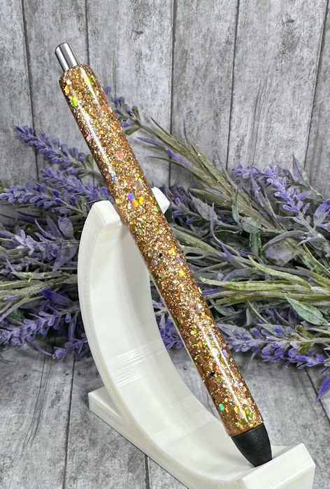 Handmade Gold Chunky Party Mix glitter pen with free refill