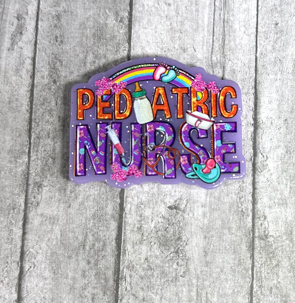 2 inch Purple Pediatric Nurse Magnet