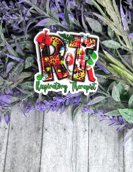 2 inch Christmas Respiratory Therapist  Magnet