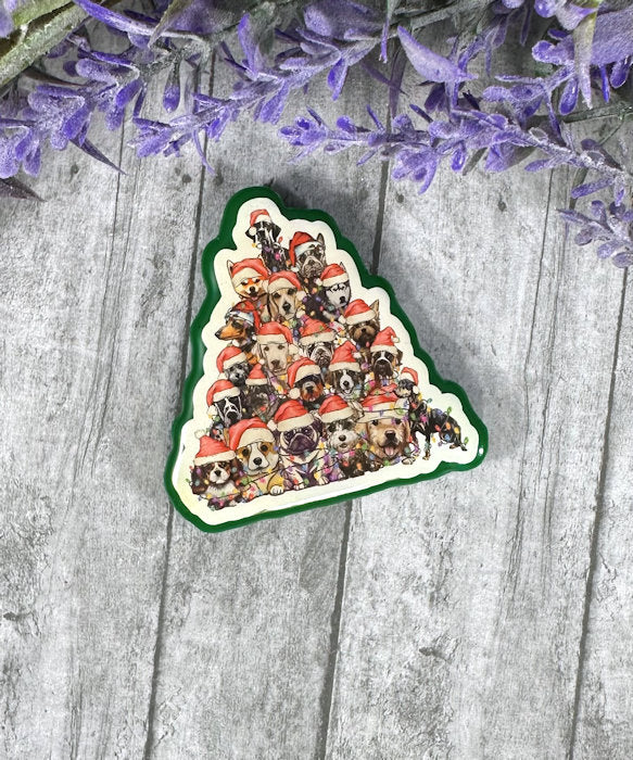 Handmade 2 inch Dogs Christmas Tree Magnet