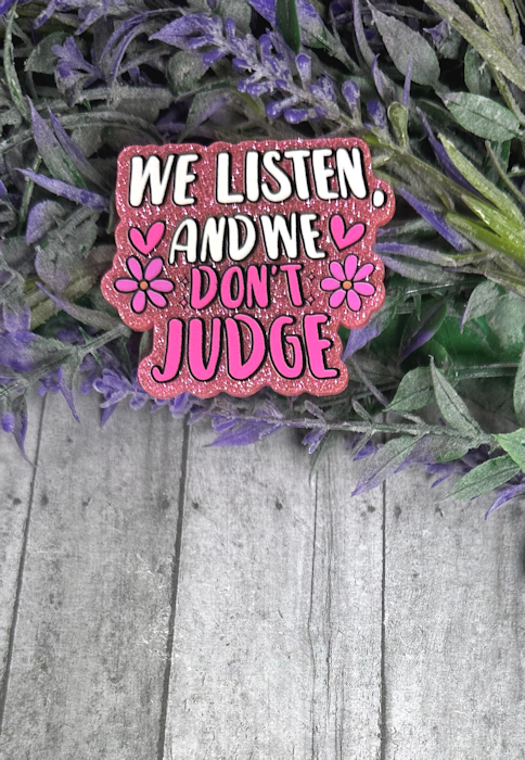 2 inch We Don't Judge Magnet