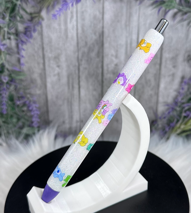 Handmade Care Bear Collection glitter pen with free refill