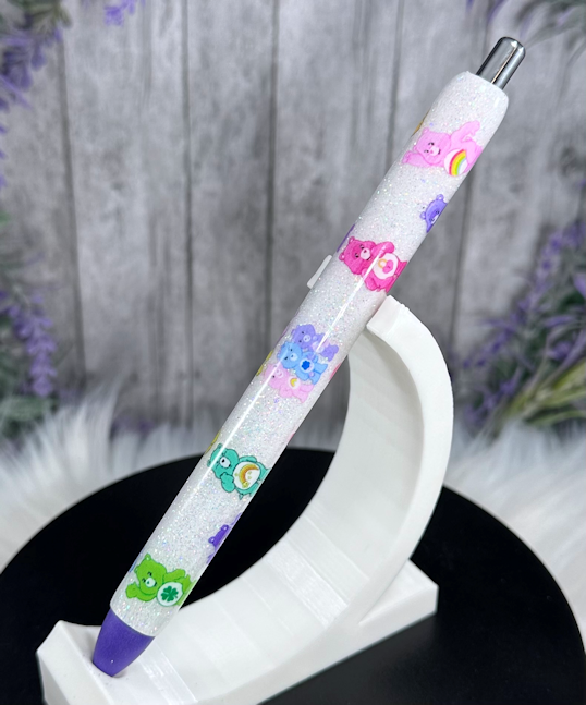 Handmade Care Bear Collection glitter pen with free refill
