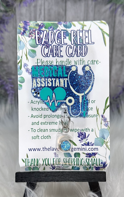 Handmade Medical Assistant Badge Reel 8