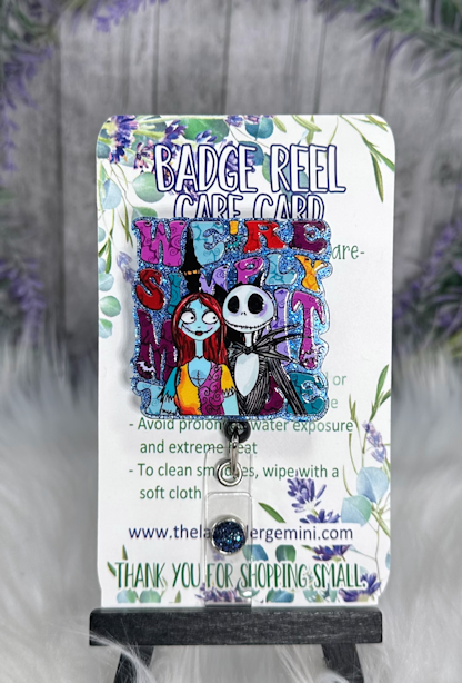 Handmade Jack and Sally Badge Reel 8