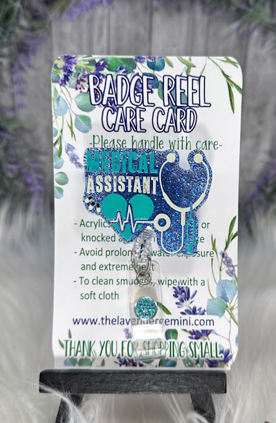 Handmade Medical Assistant Badge Reel 7