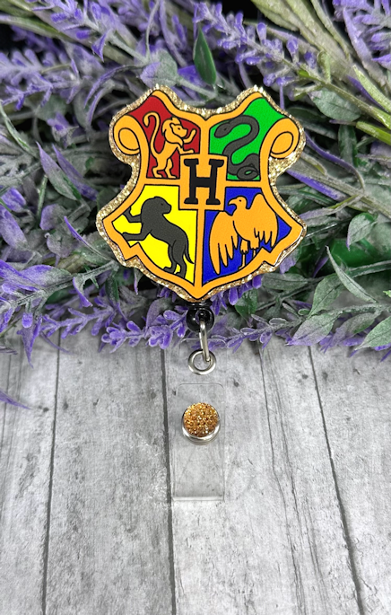 Handmade Harry Potter Houses Badge Reel