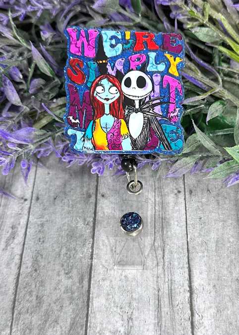 Handmade Jack and Sally Badge Reel 8