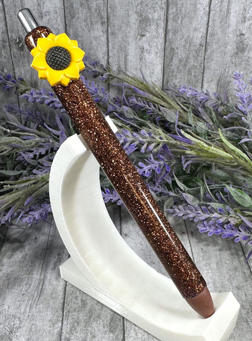 Handmade Sunflower Fall glitter pen with free refill