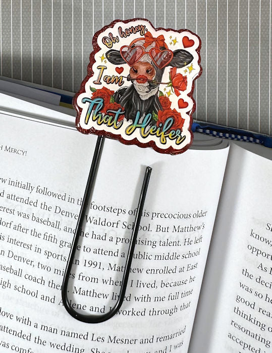 Heifer Quote Jumbo Paper Clip Bookmark