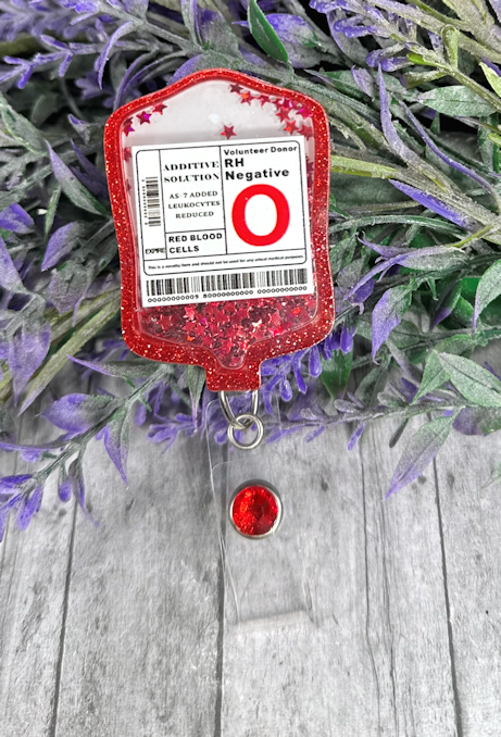 Handmade RH Negative Blood Shaker Badge Reel