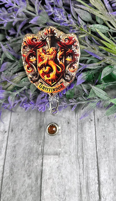 Handmade Gryffindor Badge Reel