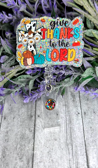 Handmade  Thank the Lord Badge Reel