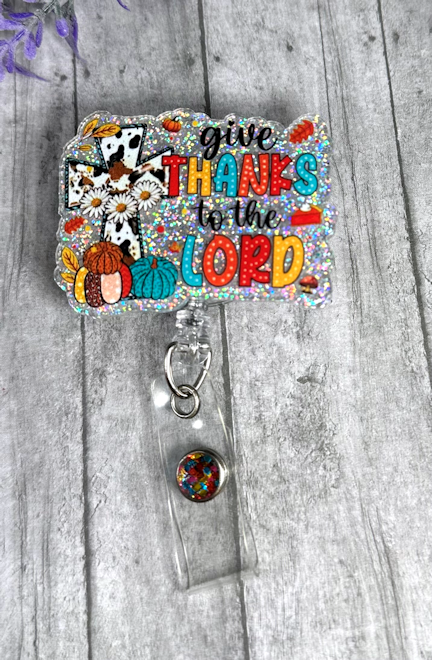 Handmade  Thank the Lord Badge Reel