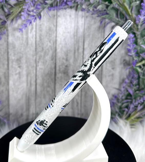 Handmade K9 Police dog glitter pen with free refill